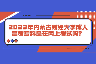 2023年内蒙古财经大学成人高考专科是在网上考试吗？