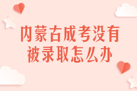 内蒙古成考没有被录取怎么办
