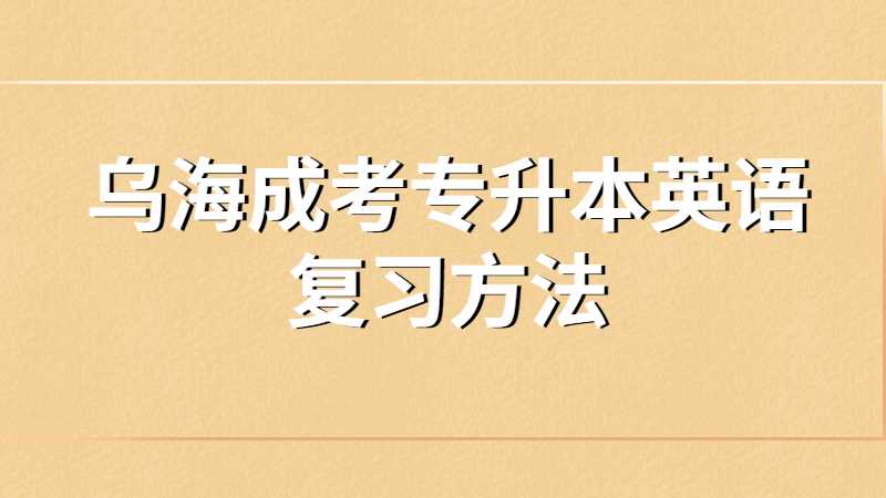 2023年乌海成考专升本英语复习方法