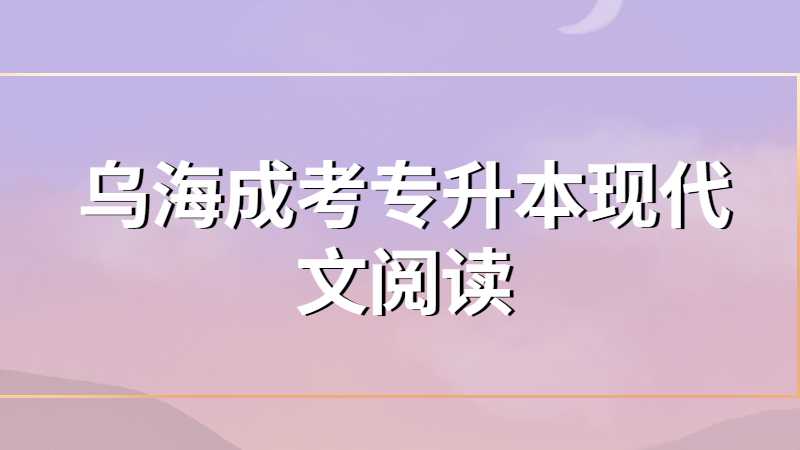 政乌海成考专升本现代文阅读“规范作答”三原则